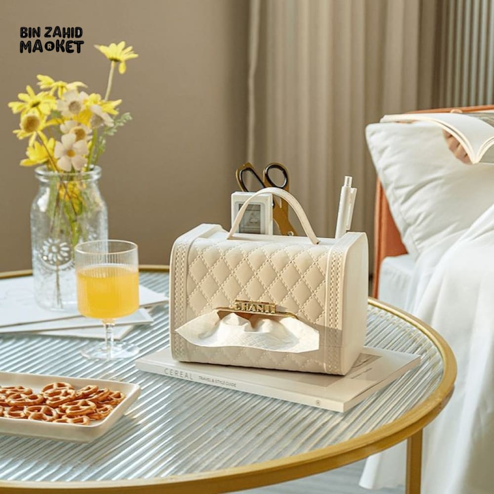 FAUX BAG LOOKALIKE TISSUE BOX