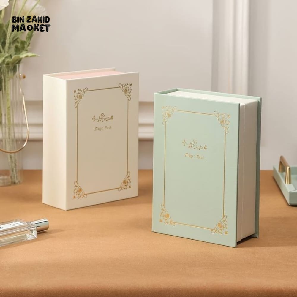 FAUX BOOK SHAPED JEWELRY BOX WITH MAGNETIC LOCK