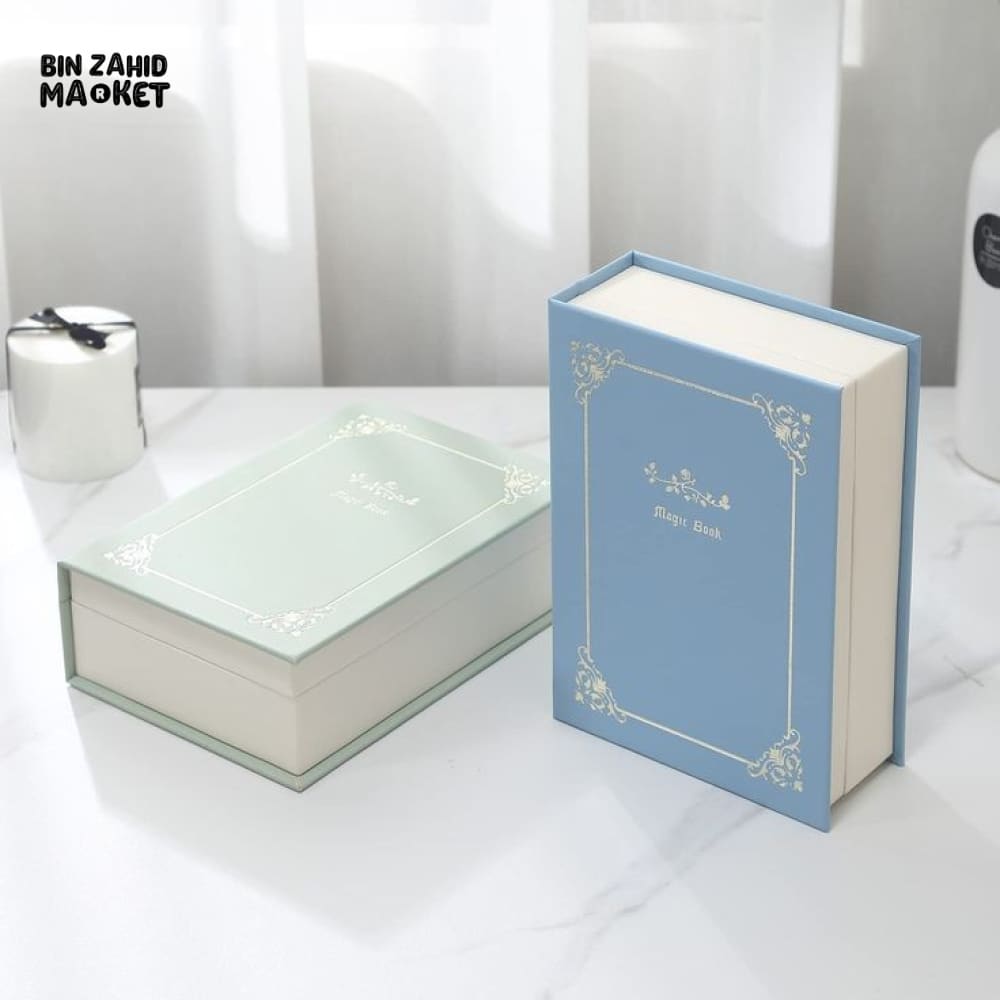 FAUX BOOK SHAPED JEWELRY BOX WITH MAGNETIC LOCK