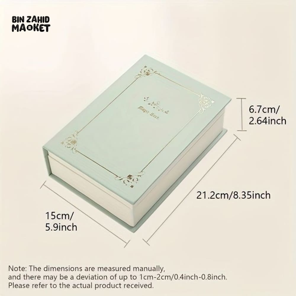 FAUX BOOK SHAPED JEWELRY BOX WITH MAGNETIC LOCK