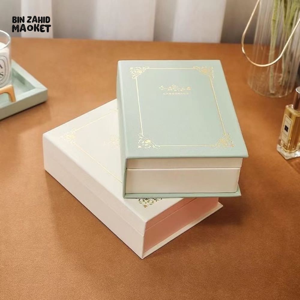 FAUX BOOK SHAPED JEWELRY BOX WITH MAGNETIC LOCK