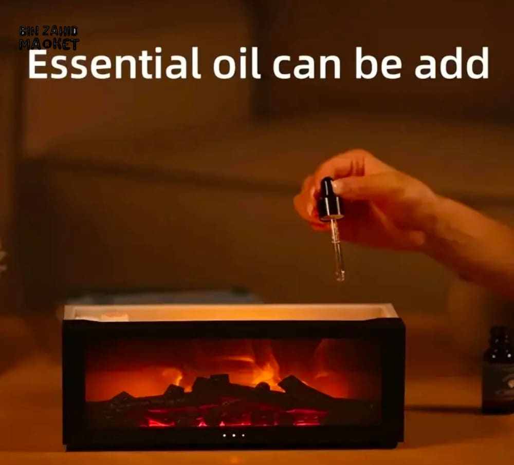 FLAME DESIGN AROMA HUMIDIFIER – WITH REMOTE & LED AMBIENT LIGHT