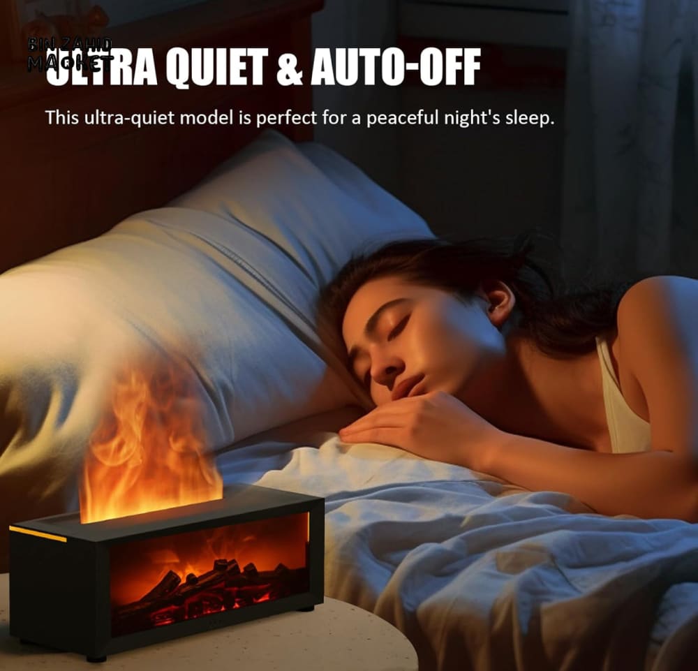 FLAME DESIGN AROMA HUMIDIFIER – WITH REMOTE & LED AMBIENT LIGHT