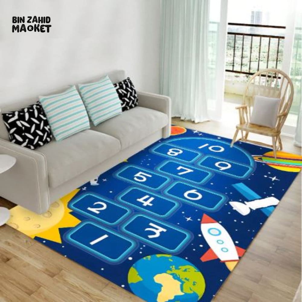 FLOOR MAT FOR LIVING ROOM AND BEDROOM DECOR - SPACE HOPSCOTCH MAT