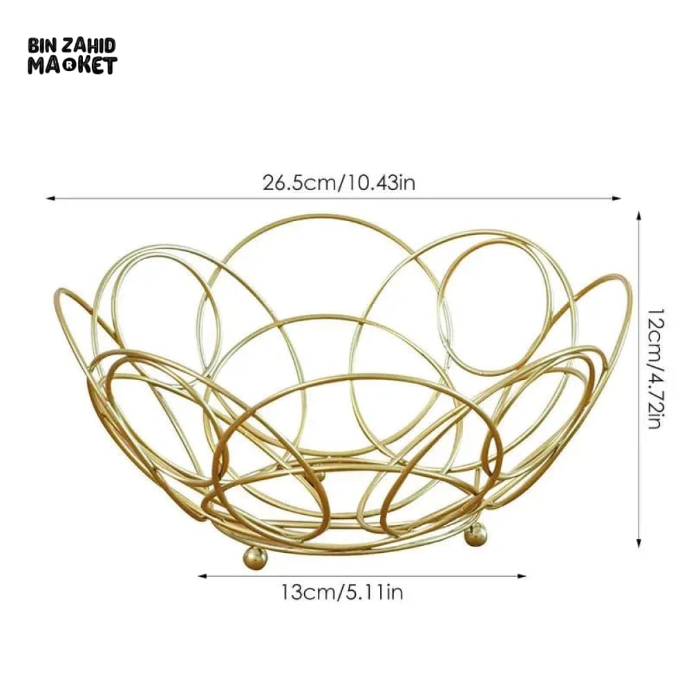 FLORAL IRON FRUITS & VEGGIES BASKET