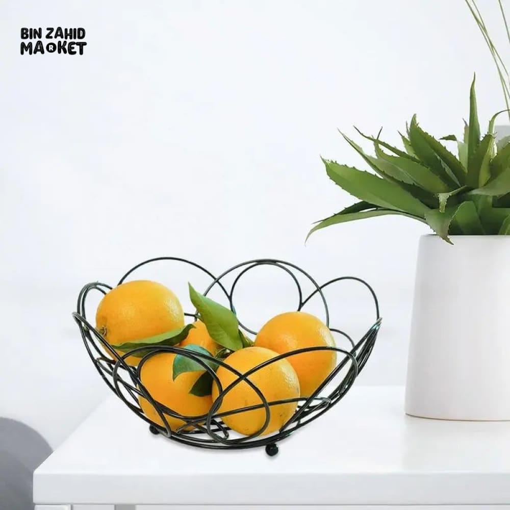 FLORAL IRON FRUITS & VEGGIES BASKET