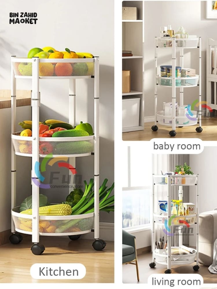 FOLDABLE 3 LAYERS IRON TROLLY