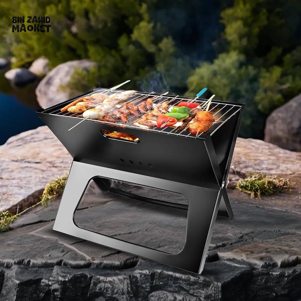 FOLDABLE BBQ GRILL - PORTABLE & EASY TO CARRY