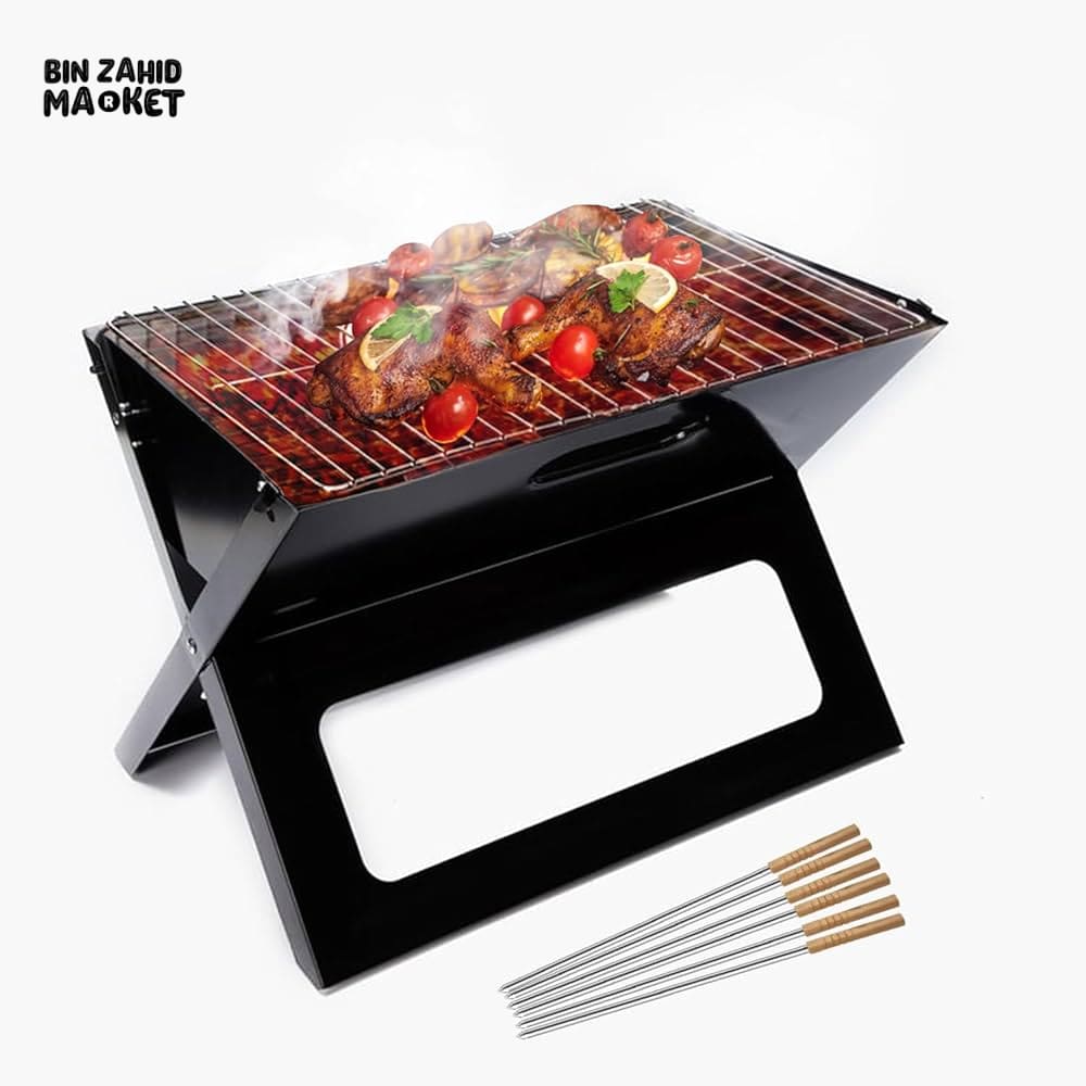 FOLDABLE BBQ GRILL - PORTABLE & EASY TO CARRY