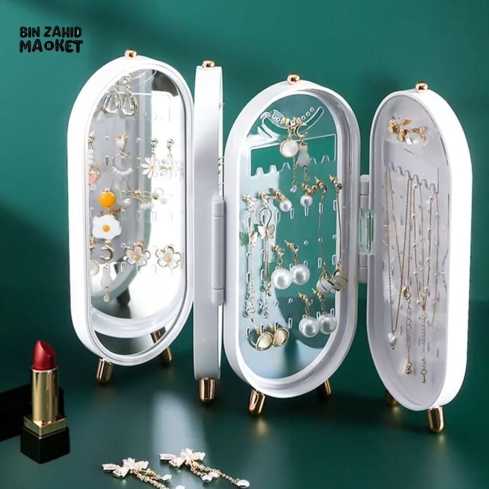 FOLDABLE DESKTOP JEWELRY ORGANIZER