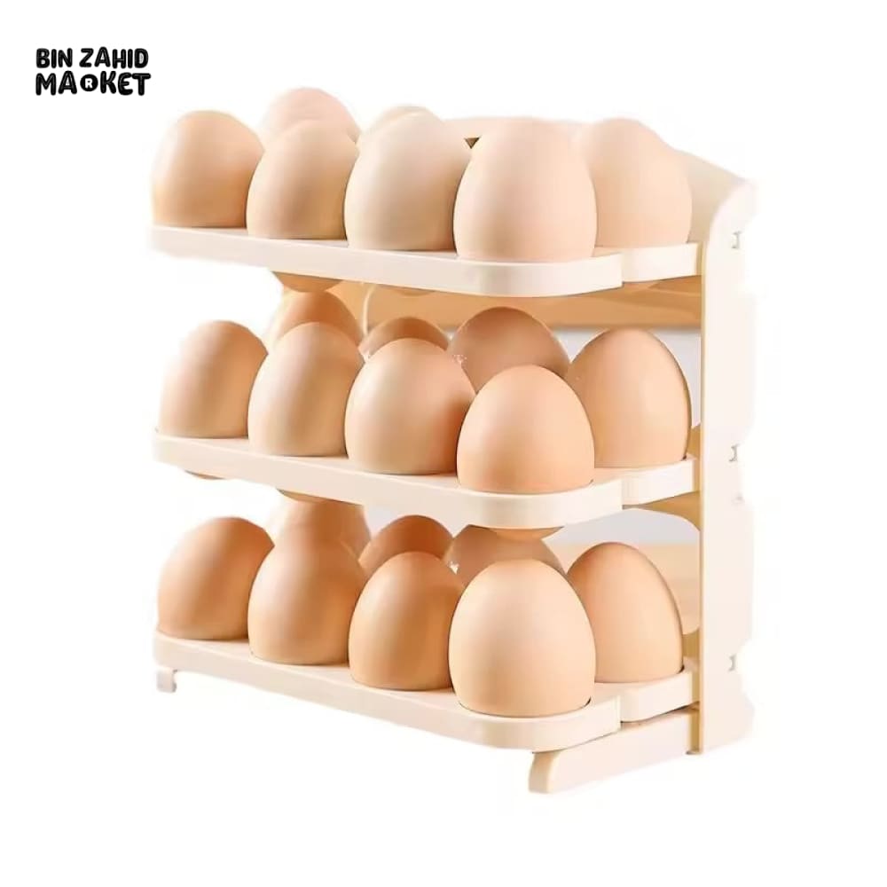 FOLDABLE EGG STORAGE RACK – KITCHEN FRIDGE DOOR ORGANIZER