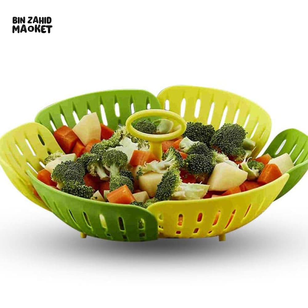 FOLDABLE STEAMER COOKING BASKET – MULTIFUNCTIONAL VEGETABLE DUMPLING & FOOD STEAMER FOR POTS & PANS