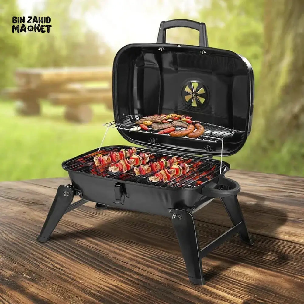 FOLDABLE TABLE TOP BARBEQUE GRILL