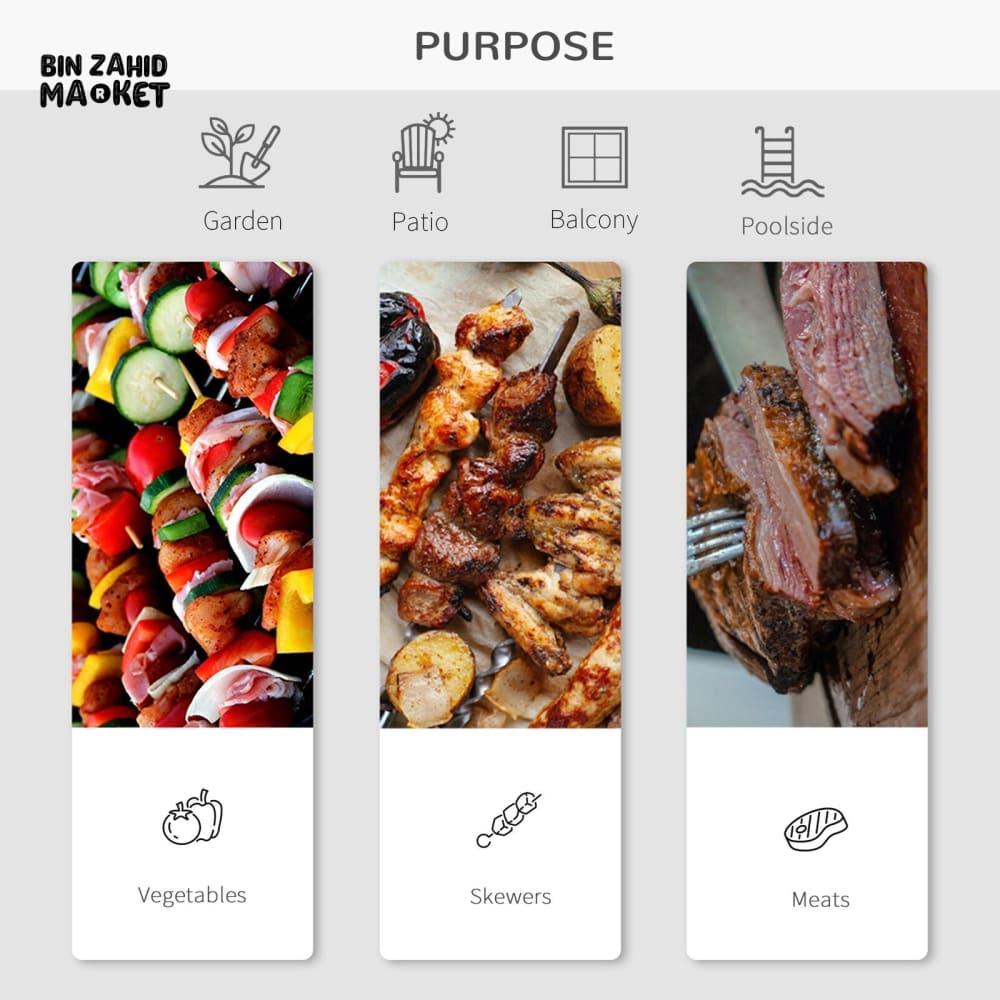 FOLDABLE TABLE TOP BARBEQUE GRILL