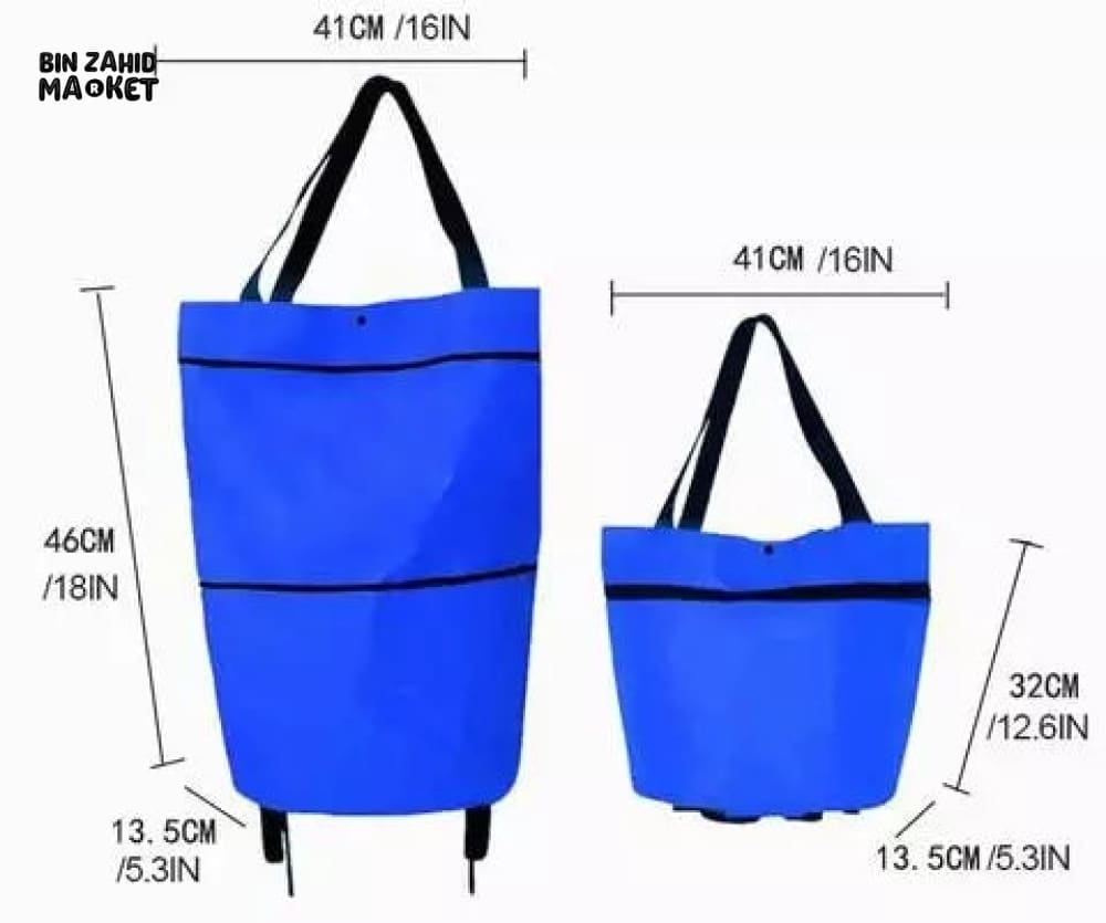 FOLDABLE TROLLY BAG WITH WHEELS