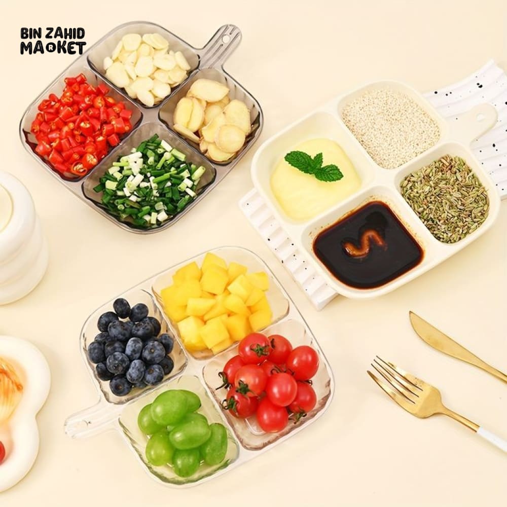 FOUR PARTS SERVING PLATE