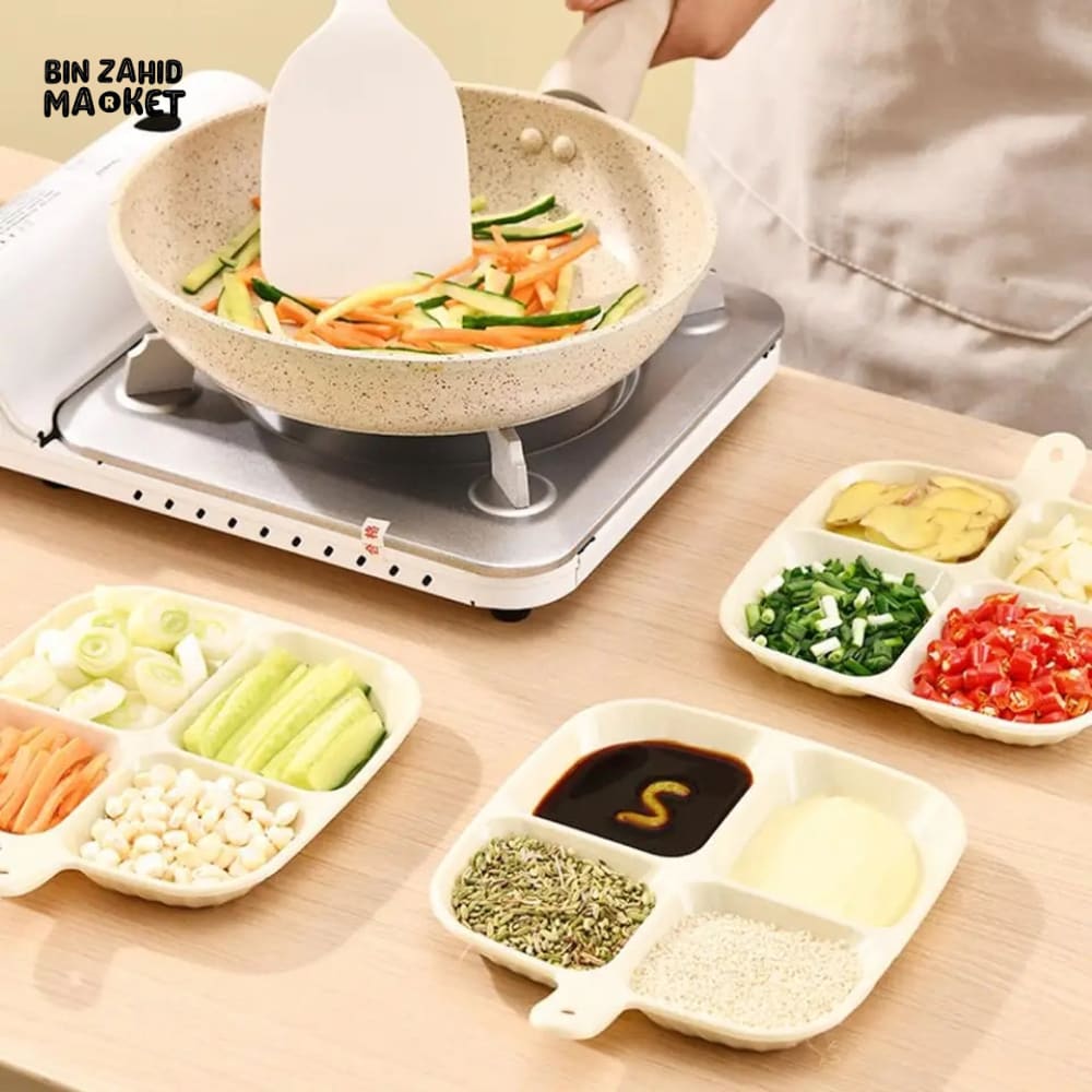 FOUR PARTS SERVING PLATE