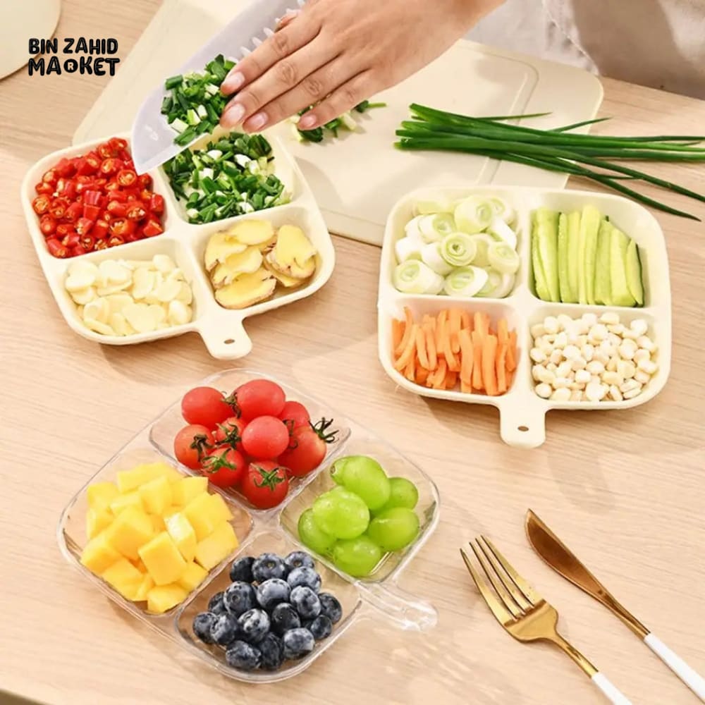 FOUR PARTS SERVING PLATE