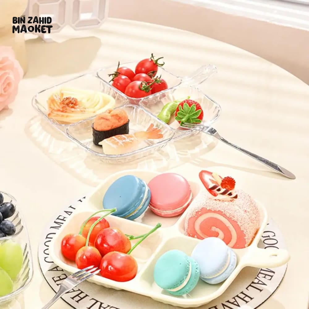 FOUR PARTS SERVING PLATE