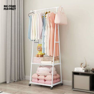 FREESTAND CLOTHES HANGER RACK - WHITE