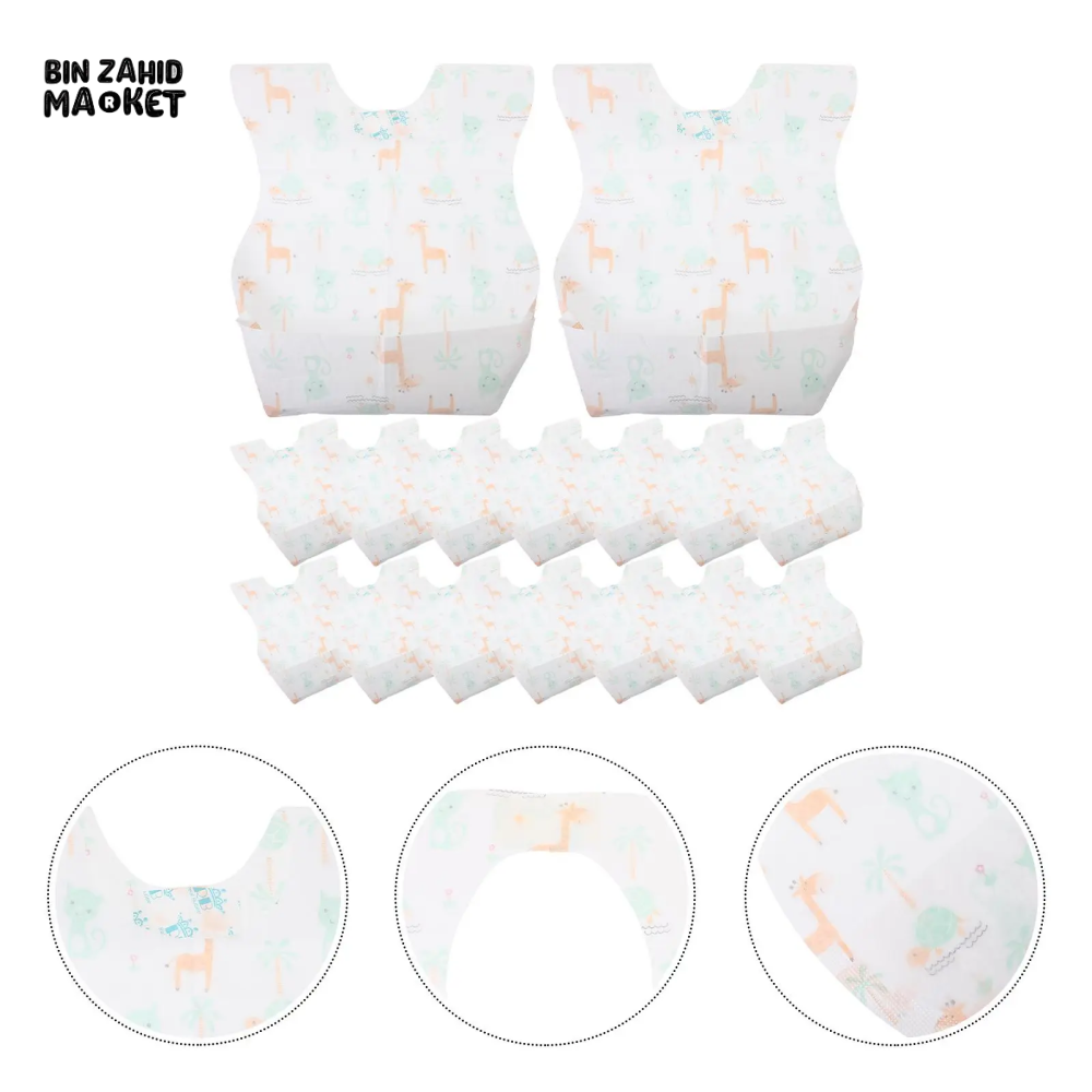 FRUIT PRINT DISPOSABLE TODDLER BIBS – PACK OF 3 MESS-FREE MEALTIME & DROOL PROTECTION