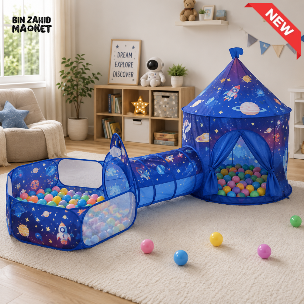 GALAXY CASTLE KIDS PLAY TENT WITH TUNNEL