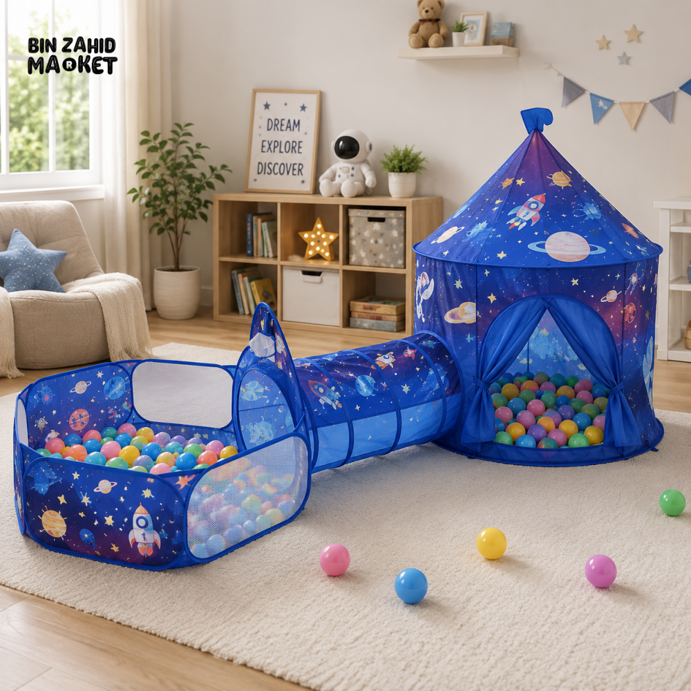 GALAXY CASTLE KIDS PLAY TENT WITH TUNNEL