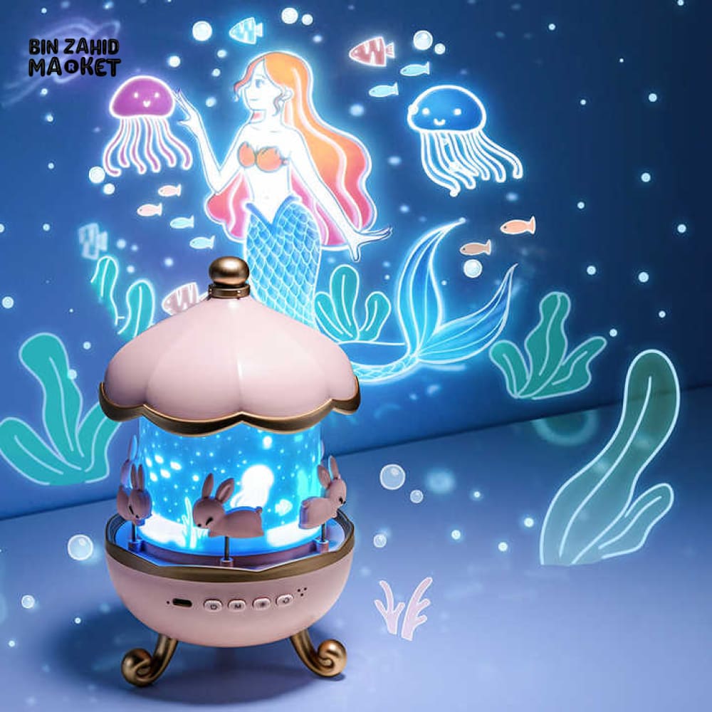 GALAXY STAR PROJECTOR NIGHT LAMP – 12 MOVIE DISCS 360° ROTATION