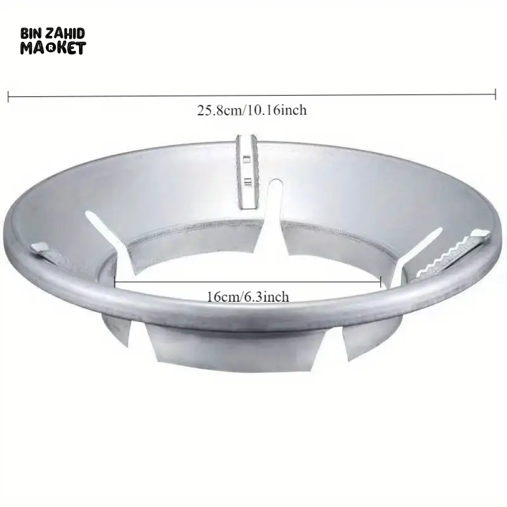 GAS STOVE HEAT CONCENTRATOR & POT SUPPORT RING – ANTI-SLIP WOK & PAN STAND FOR KITCHEN