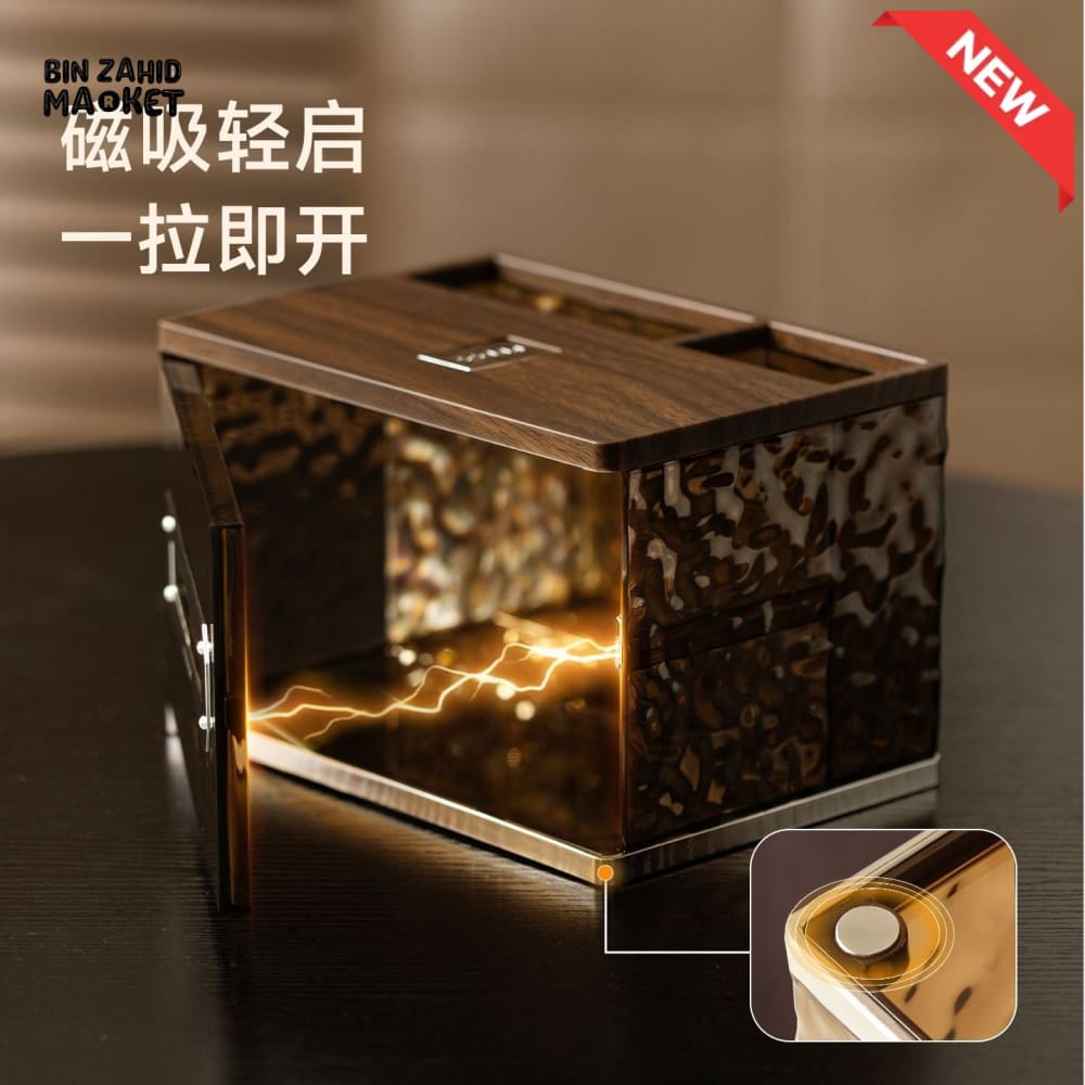 GLACIER PATTERN REMOTE CONTROL & TISSUE ORGANIZER BOX