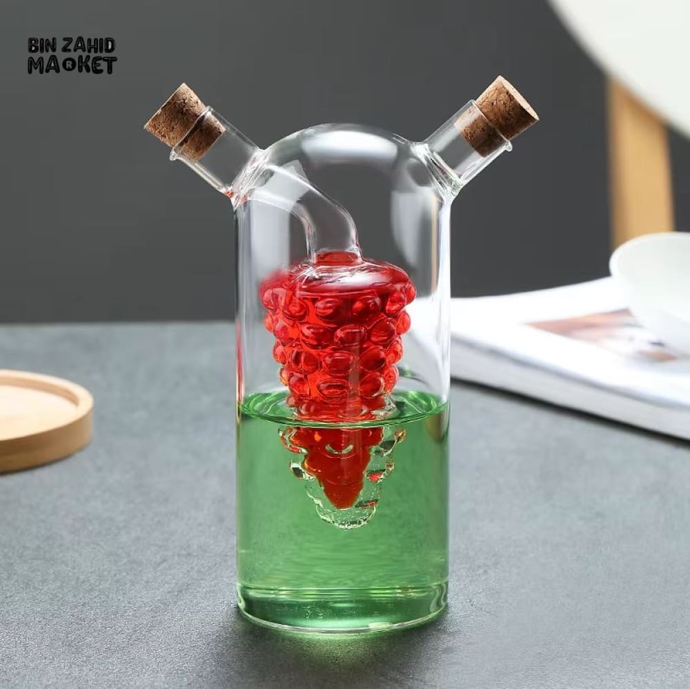 GLASS OIL & VINEGAR BOTTLE – KITCHEN STORAGE CONTAINER Design 02