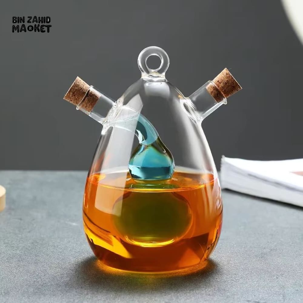 GLASS OIL & VINEGAR BOTTLE – KITCHEN STORAGE CONTAINER Design 03