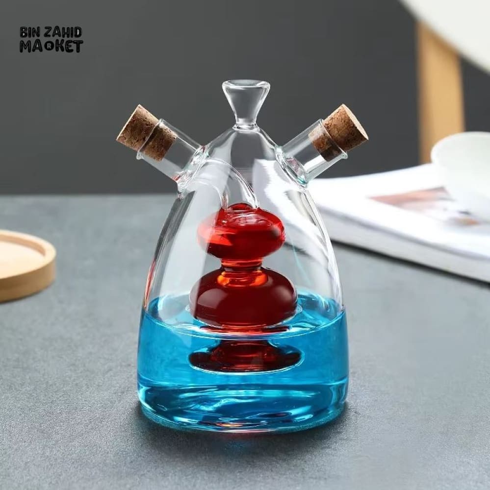 GLASS OIL & VINEGAR BOTTLE – KITCHEN STORAGE CONTAINER Design 04