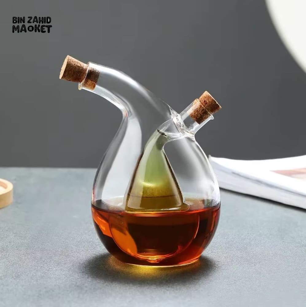 GLASS OIL & VINEGAR BOTTLE – KITCHEN STORAGE CONTAINER Design 05