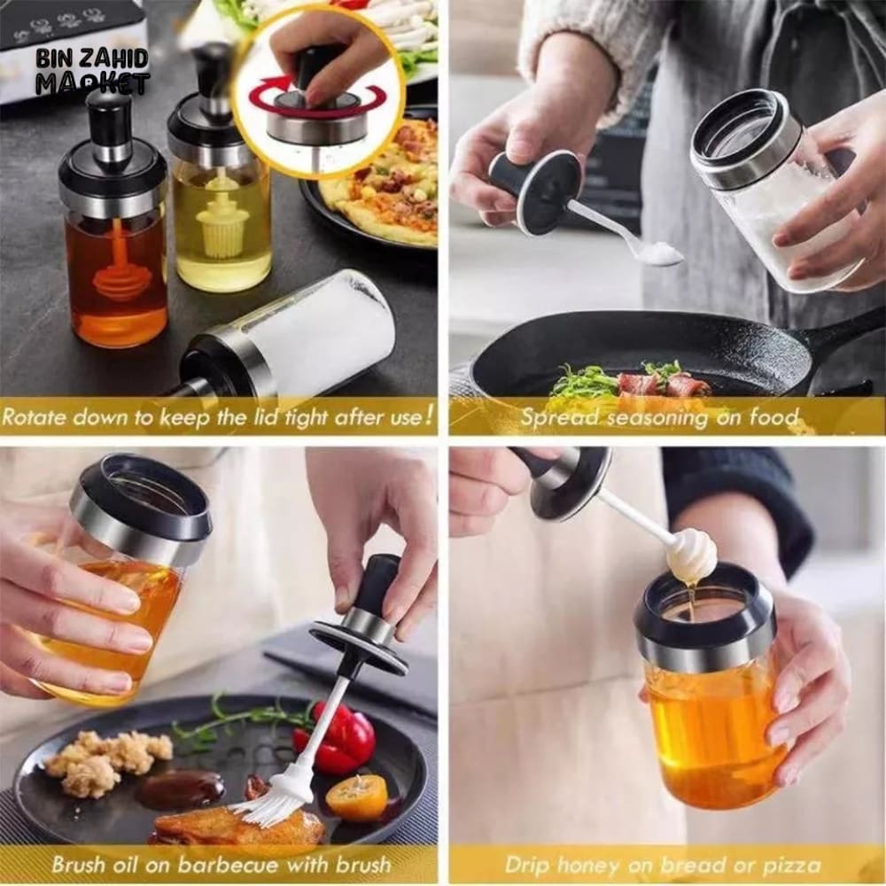 GLASS SEASONING BOTTLE
