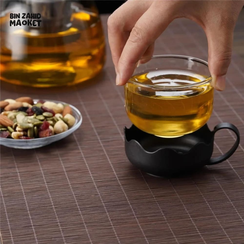 GLASS TEAPOT WITH CUPS