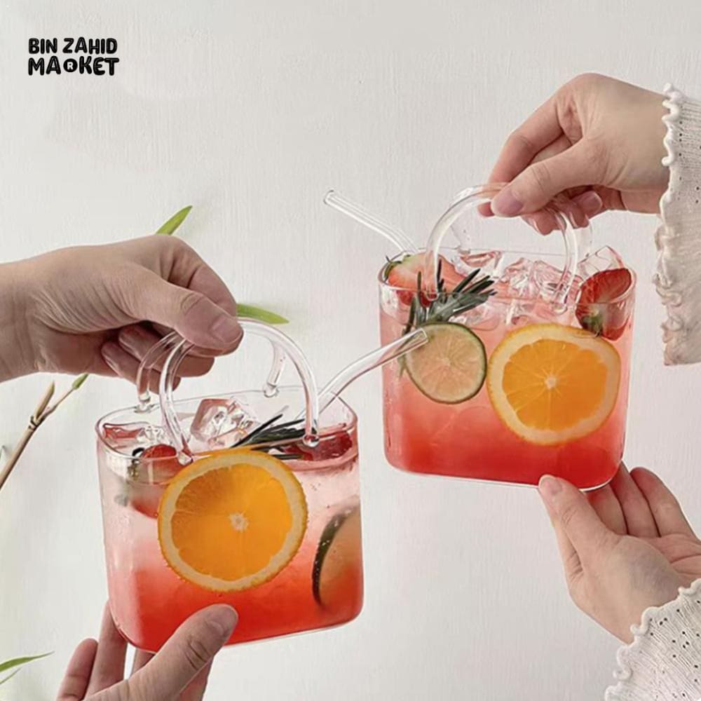 GLASSIUM HANDBAG-SHAPED COCKTAIL CUP