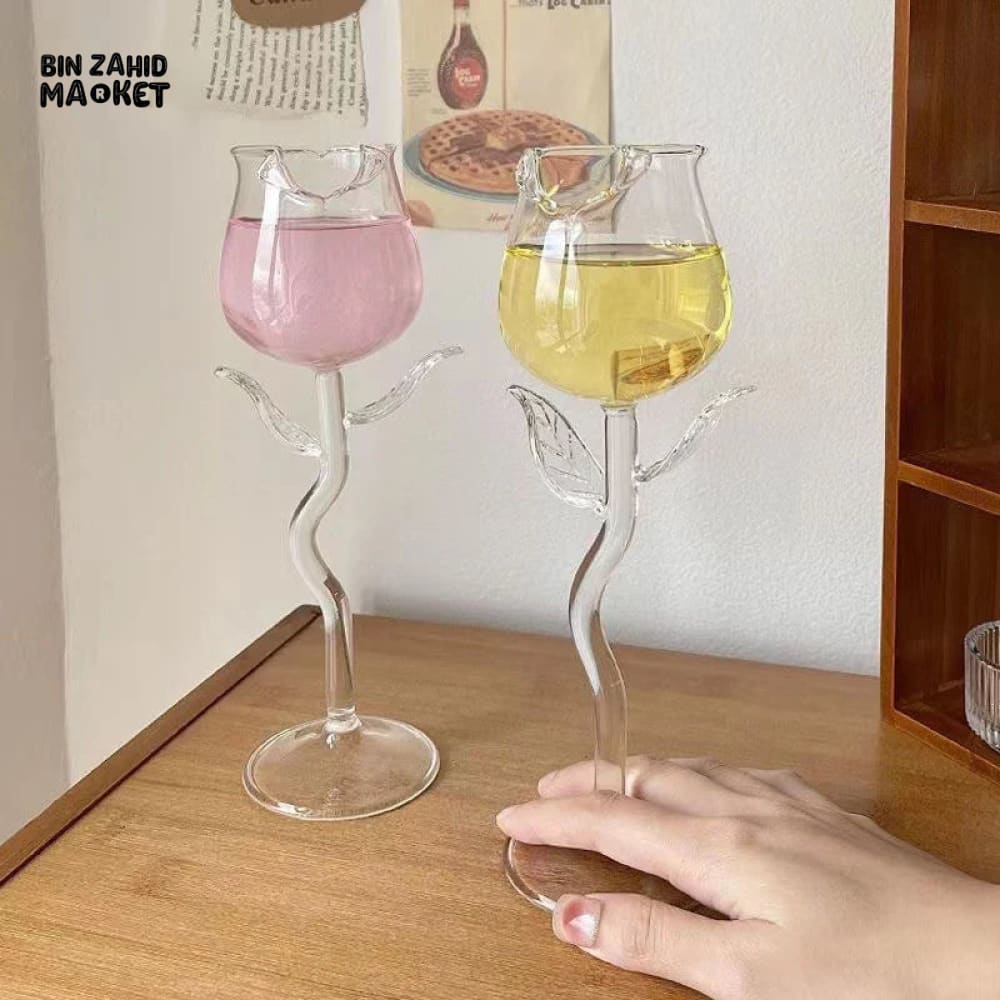 Rose Flower Shaped Glass