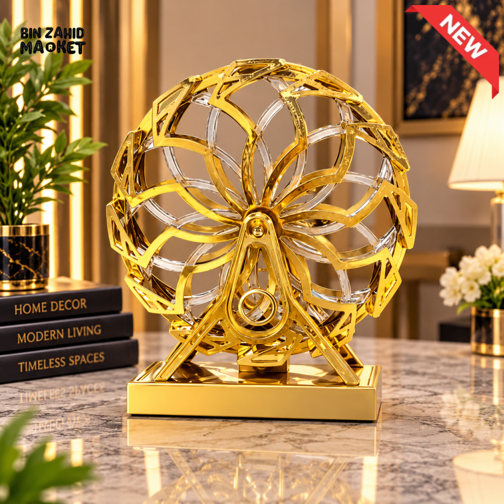 GOLDEN FERRIS WHEEL DECORATIVE SHOWPIECE