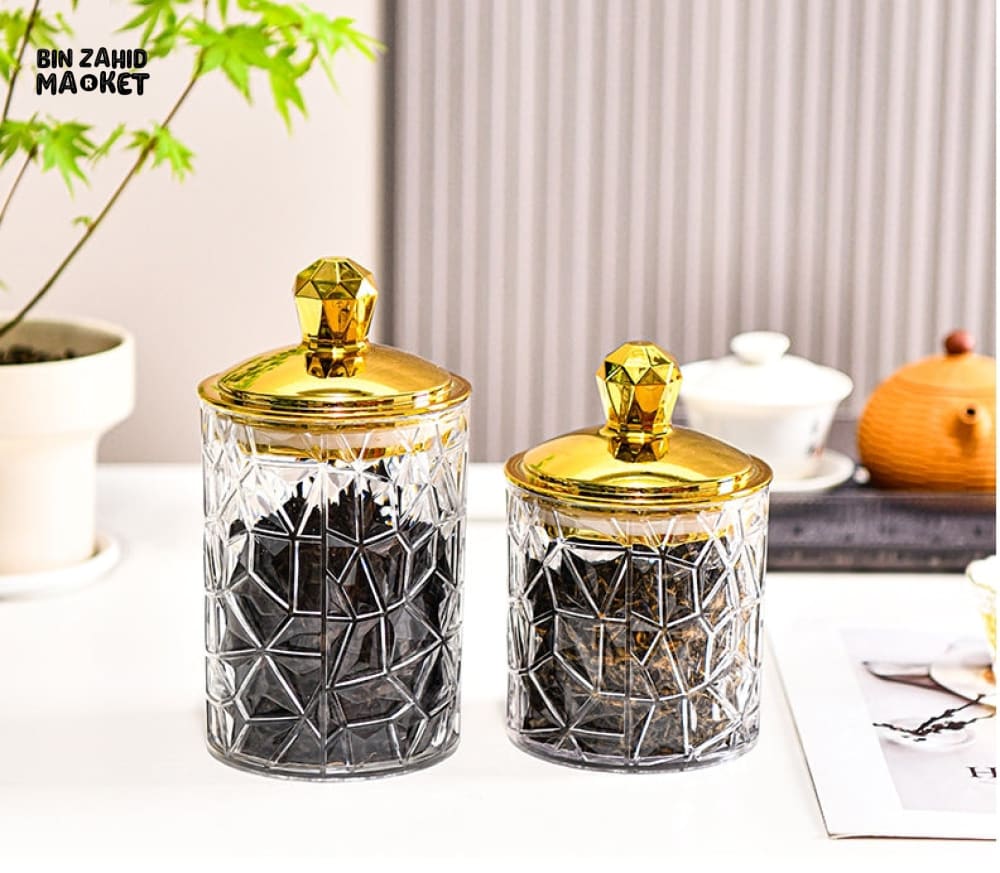 GOLDEN LID SET OF 3 SEALED JAR