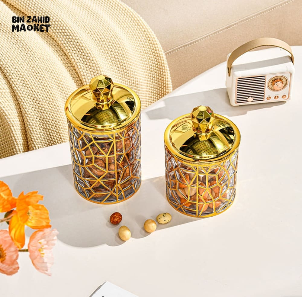 GOLDEN LID SET OF 3 SEALED JAR