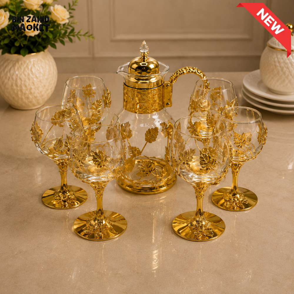 GOLDLUXA 7-PIECE GLASS WATER SET