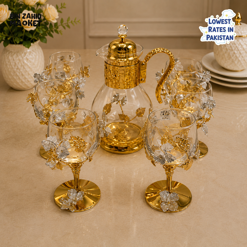 GOLDLUXA 7-PIECE GLASS WATER SET