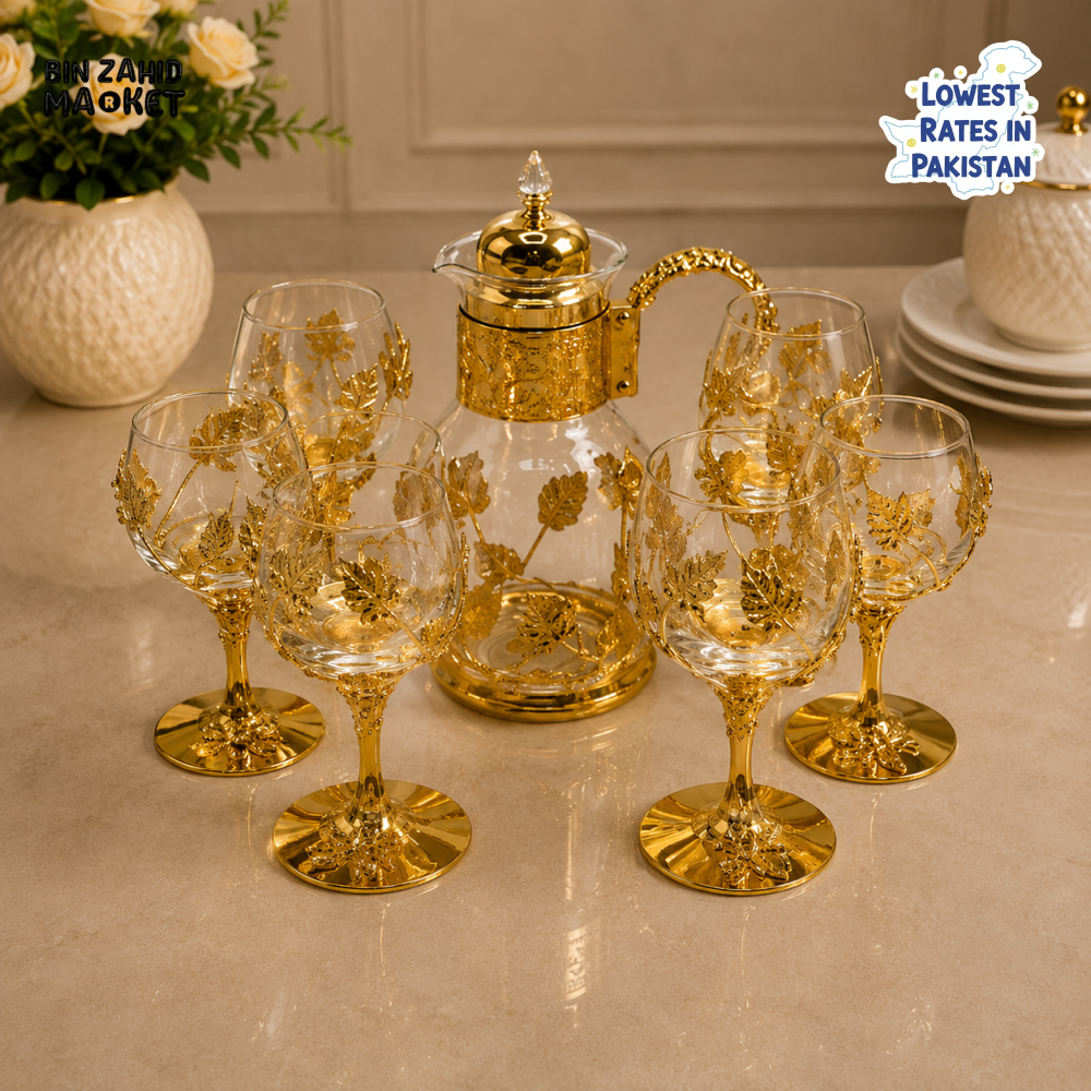 GOLDLUXA 7-PIECE GLASS WATER SET