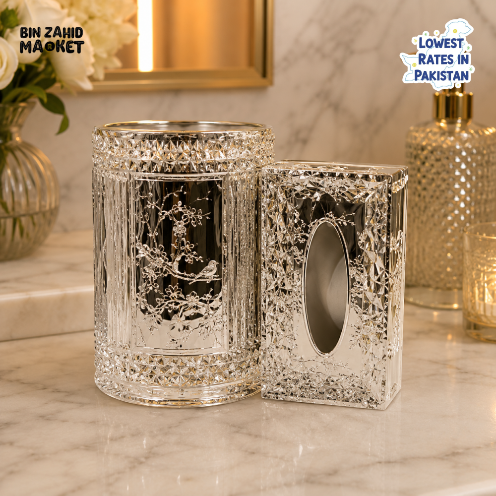 GOLDLUXA CRYSTAL BATHROOM ACCESSORY SET