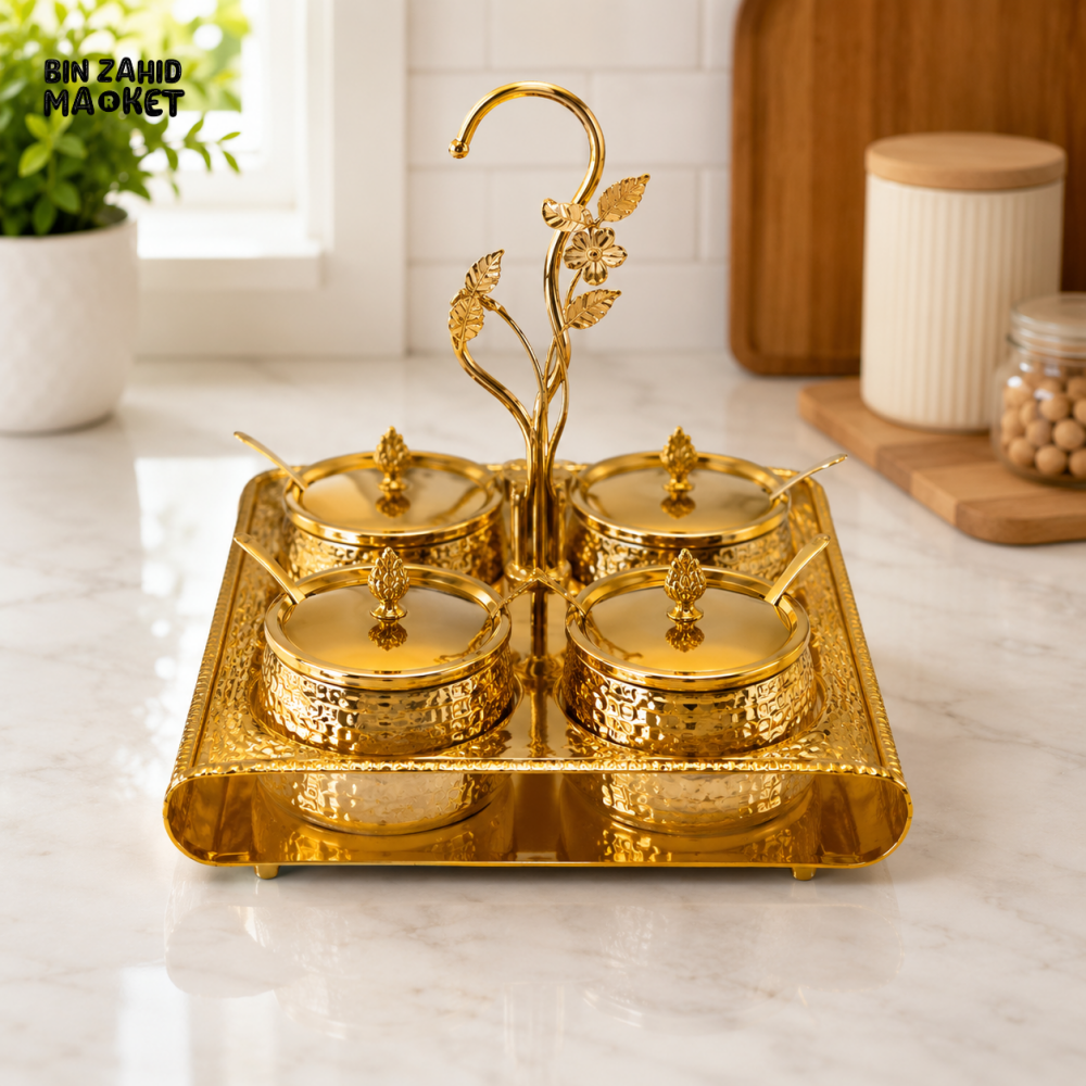 GOLDLUUXA GOLD CONDIMENT SERVER SET