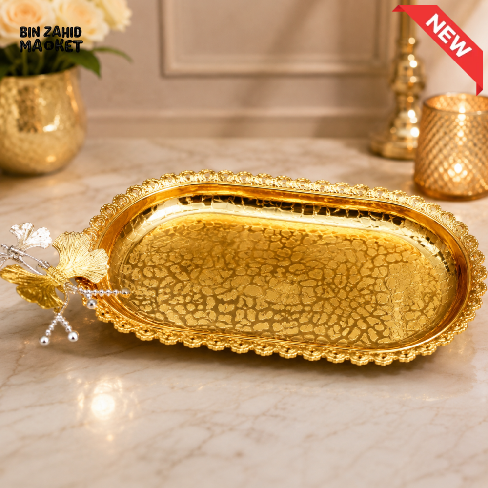 GOLDLUXA LUXURY OVAL SERVING TRAY