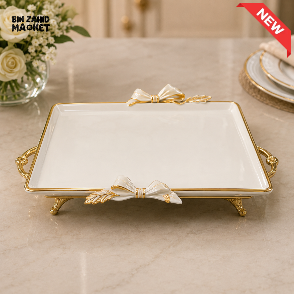 GOLDLUXA LUXURY RECTANGULAR SERVING TRAY