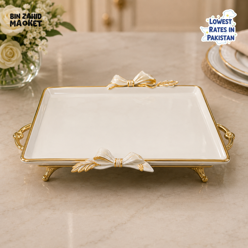 GOLDLUXA LUXURY RECTANGULAR SERVING TRAY