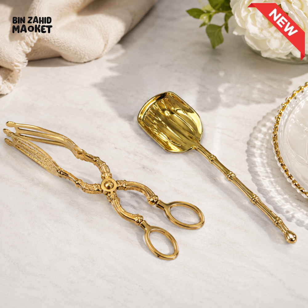 GOLDLUXA LUXURY SERVING TONG & SCOOP SET
